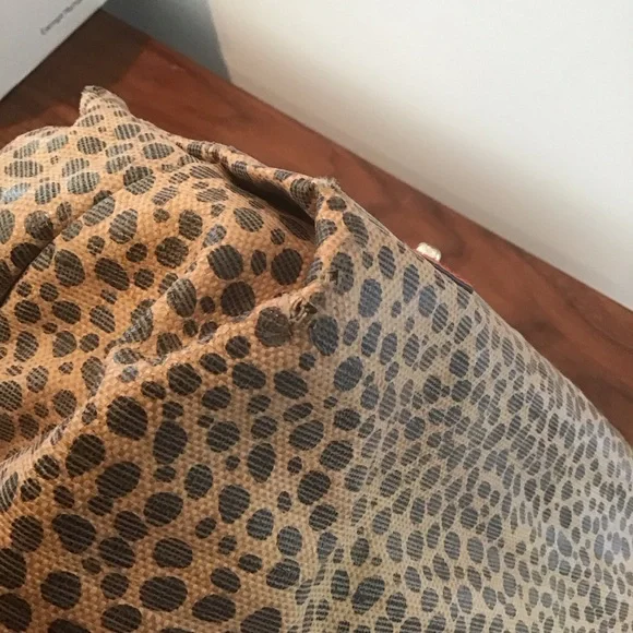 Kate Spade Stevie Leopard Print Red Leather Purse Tote Bag AS IS - Picture 6 of 10